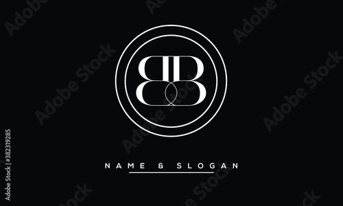 B, BB  Abstract Letters Logo Monogram