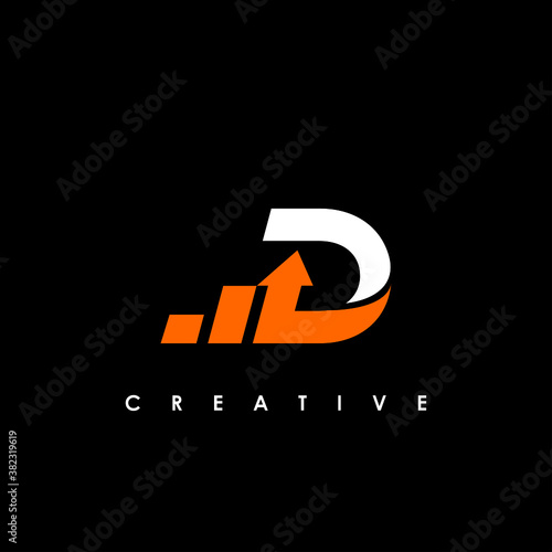 logo letters D Data Graph design vector for financial/business logo
