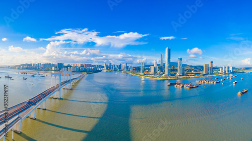 Aerial view of the Bay of Zhuhai and Macao, China © Weiming