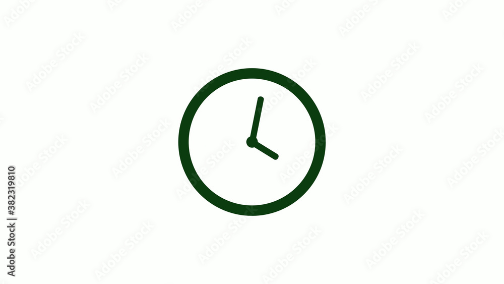 Green dark 12 hours circle clock icon on white background,clock icon,new clock icon Green dark 12 hours circle clock icon on white background,clock icon,new clock icon