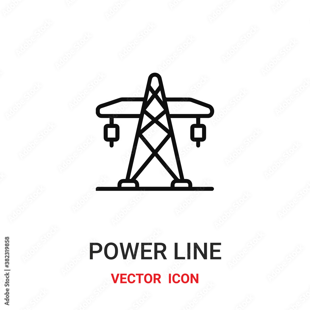 power line icon vector symbol. power line symbol icon vector for your design. Modern outline icon for your website and mobile app design. power line icon vector symbol. power line symbol icon vector for your design. Modern outline icon for your website and mobile app design.