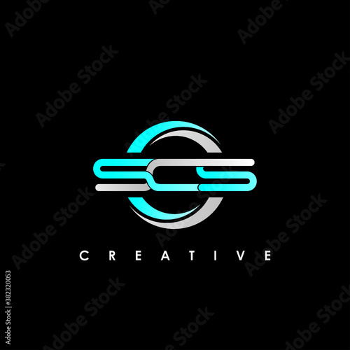 SCS Initial Logo Design Vector Illustration
 photo