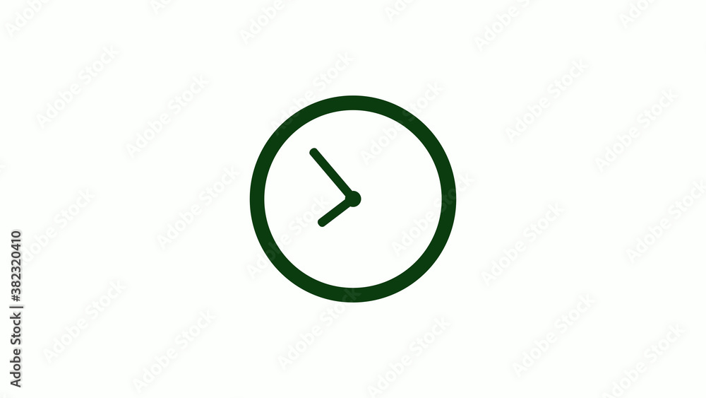 New green dark circle 12 hours clock icon on white background,clock icon New green dark circle 12 hours clock icon on white background,clock icon