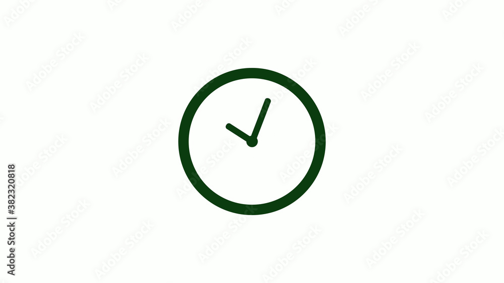 New green dark circle 12 hours clock icon on white background,clock icon New green dark circle 12 hours clock icon on white background,clock icon