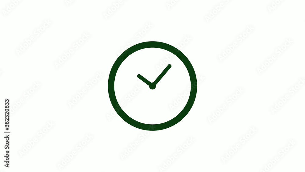 New green dark circle 12 hours clock icon on white background,clock icon New green dark circle 12 hours clock icon on white background,clock icon