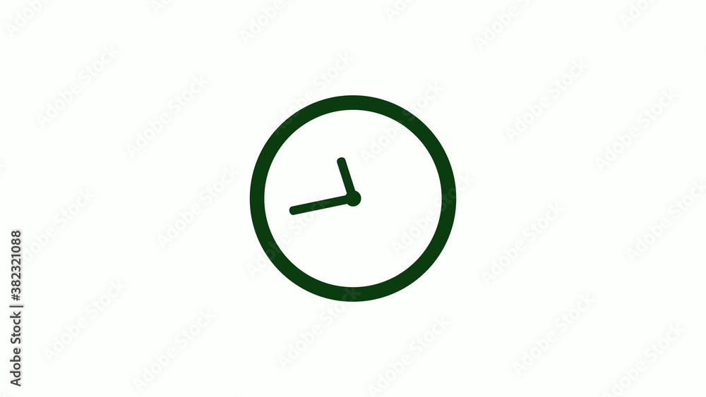 New green dark circle 12 hours clock icon on white background,clock icon New green dark circle 12 hours clock icon on white background,clock icon