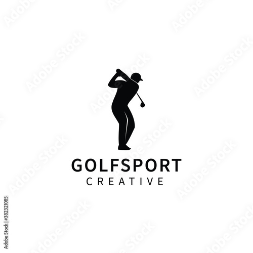 Golf logo template design vector icon illustration