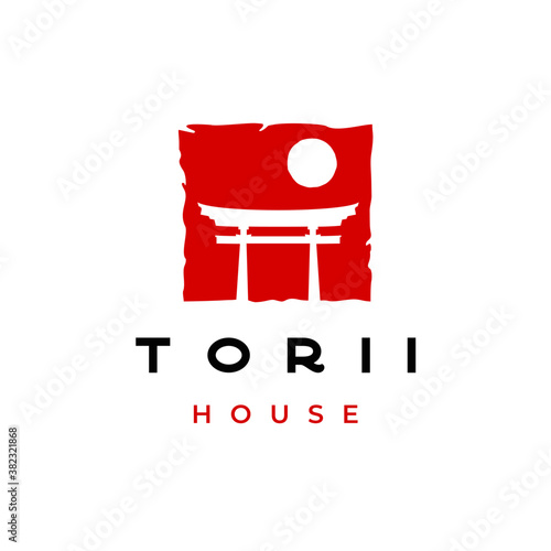 Torii house / torii gate hipster vintage logo design inspiration