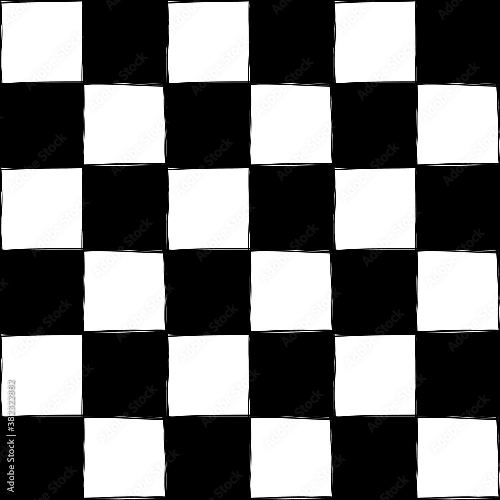 Black and white seamless checkered pattern. School style pattern. Black and white seamless checkered pattern. School style pattern.