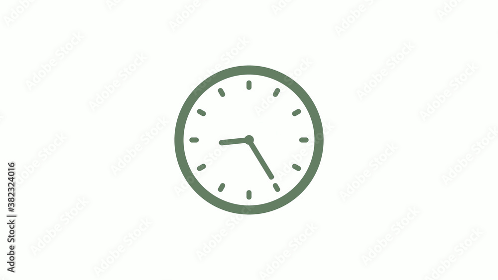 Green gray 12 hours circle clock icon on white background,clock icon Green gray 12 hours circle clock icon on white background,clock icon