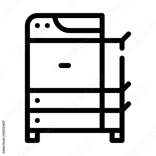 copy machine equipment line icon vector illustration