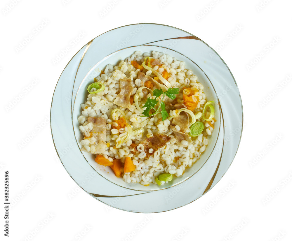 Pearl barley, bacon & leek casserole Pearl barley, bacon & leek casserole