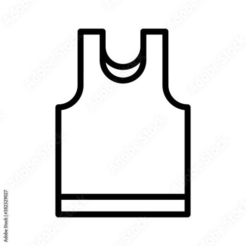 Vector flat style illustration of tank top icon isolated on white background