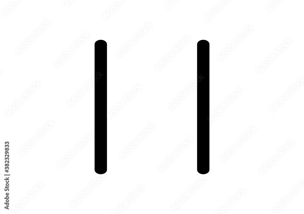 Pause button vector icon for apps and website Pause button vector icon for apps and website