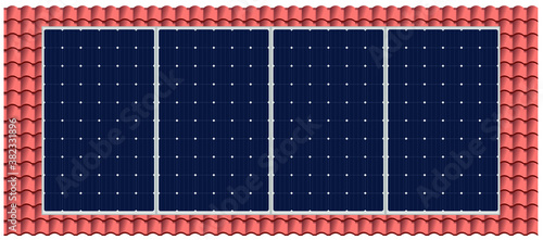 solar panels on roof
