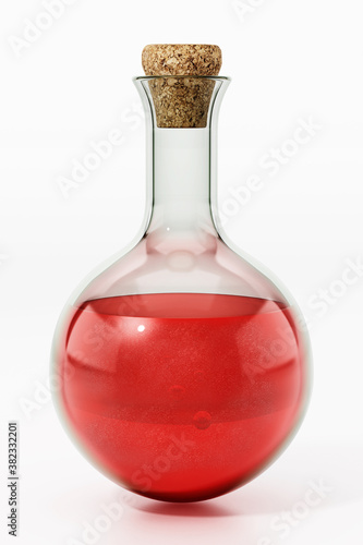 Health potion isolated on white background. 3D illustration photo