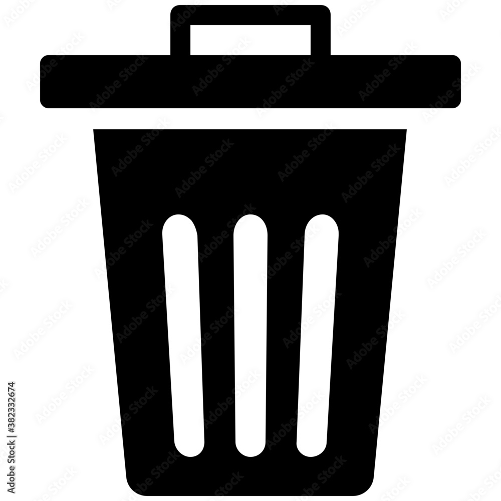 A garbage can solid icon design
A garbage can solid icon design