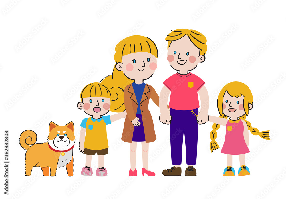 international day of families: big love sweet togetherness family character vector international day of families: big love sweet togetherness family character vector