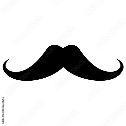 
Mustache solid icon of man 
