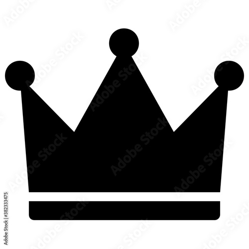 
Crown with jewels solid icon design 

