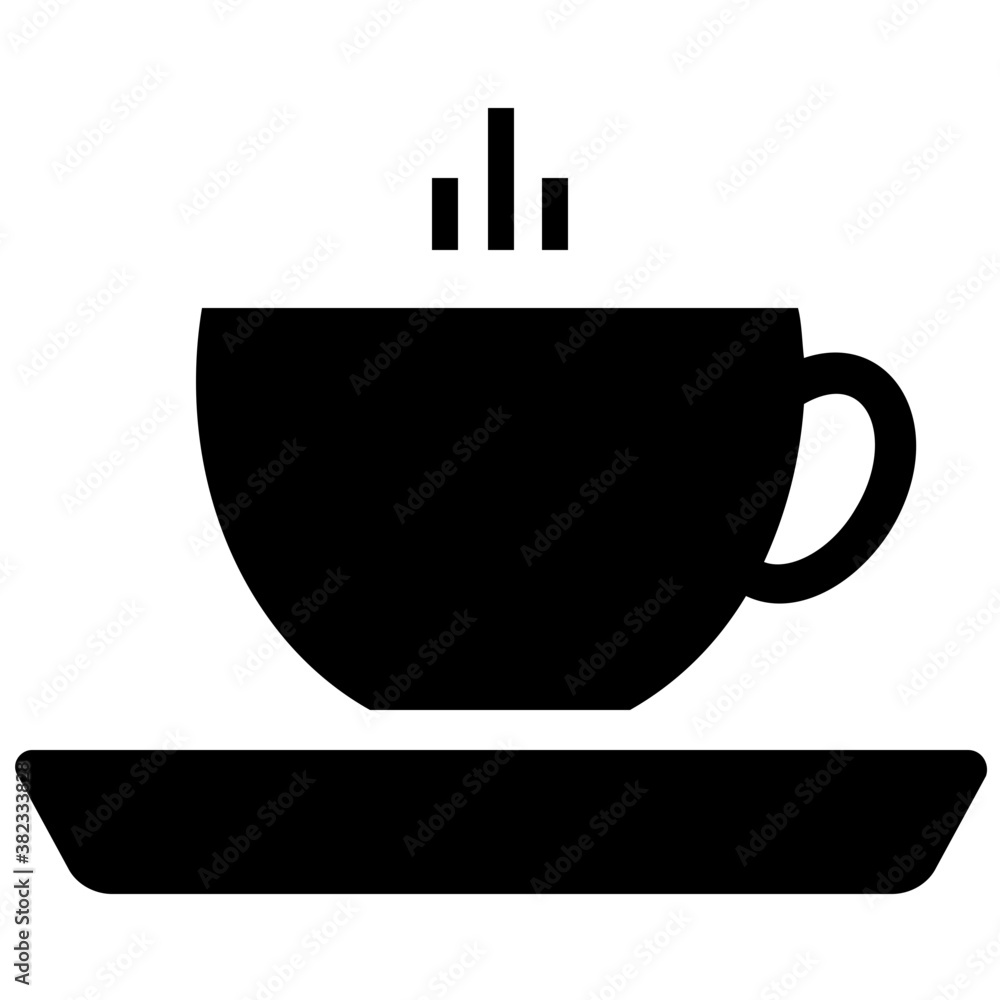 Tea cup filled with hot tea solid icon
Tea cup filled with hot tea solid icon