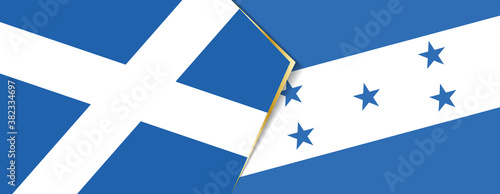 Scotland and Honduras flags, two vector flags.