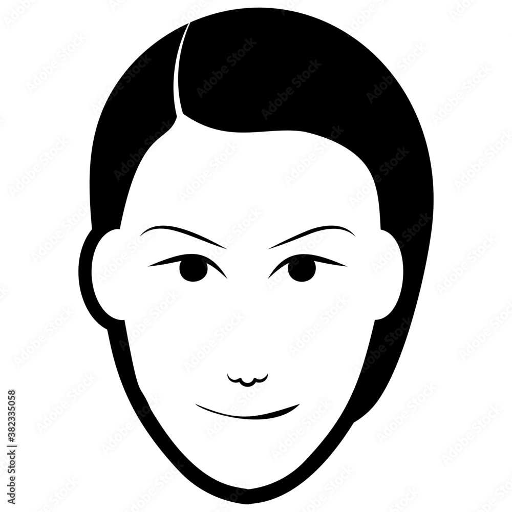Girl avatar line icon, human face
Girl avatar line icon, human face