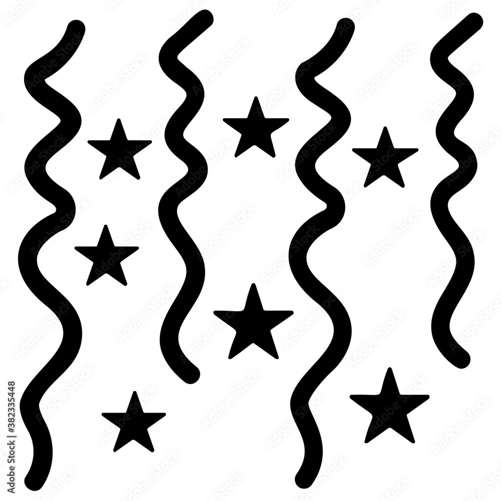 Obraz premium Garlands solid icon 