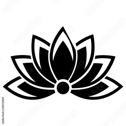 
Glyph icon of a lotus flower 
