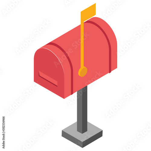 
 Letterbox isometric  icon design 
