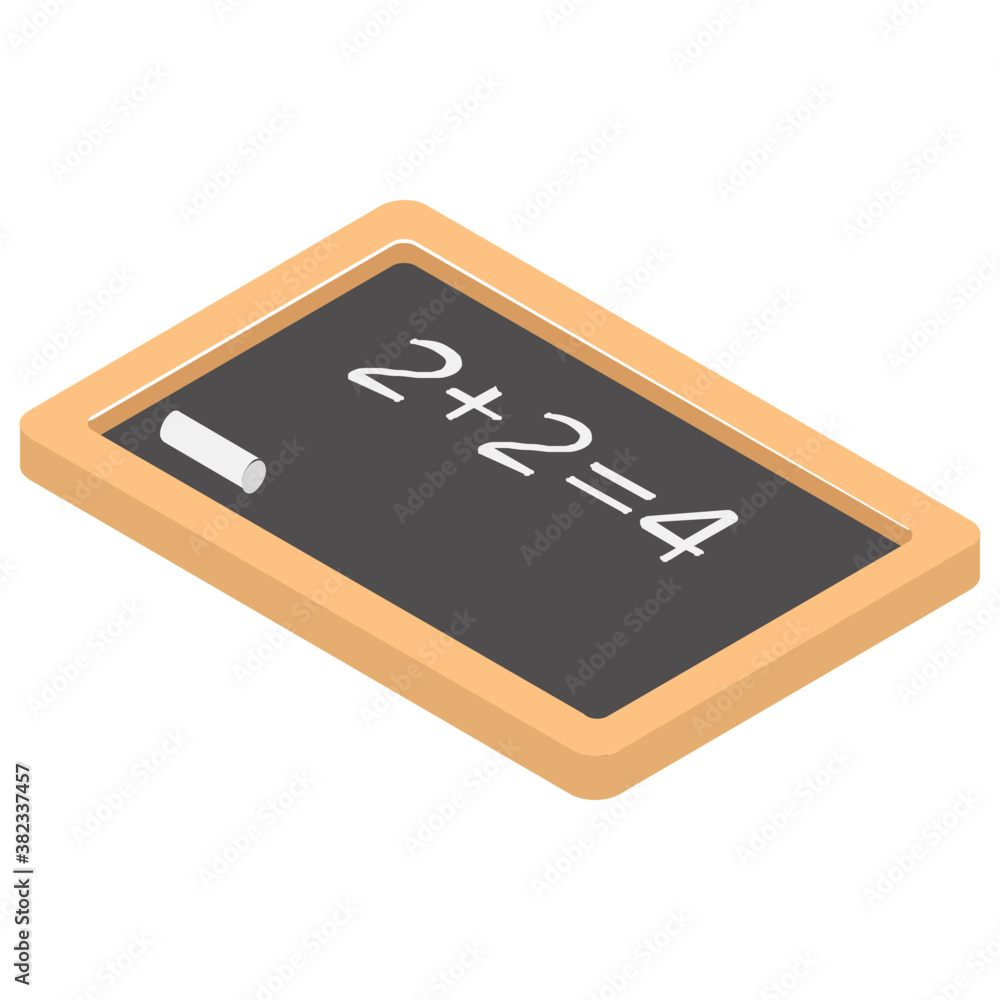 Written slate isometric icon design
Written slate isometric icon design