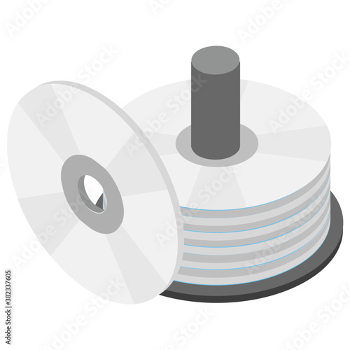 
Disk stand isometric icon
