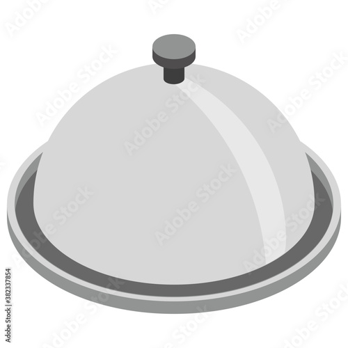 
Food serving isometric icon design 

