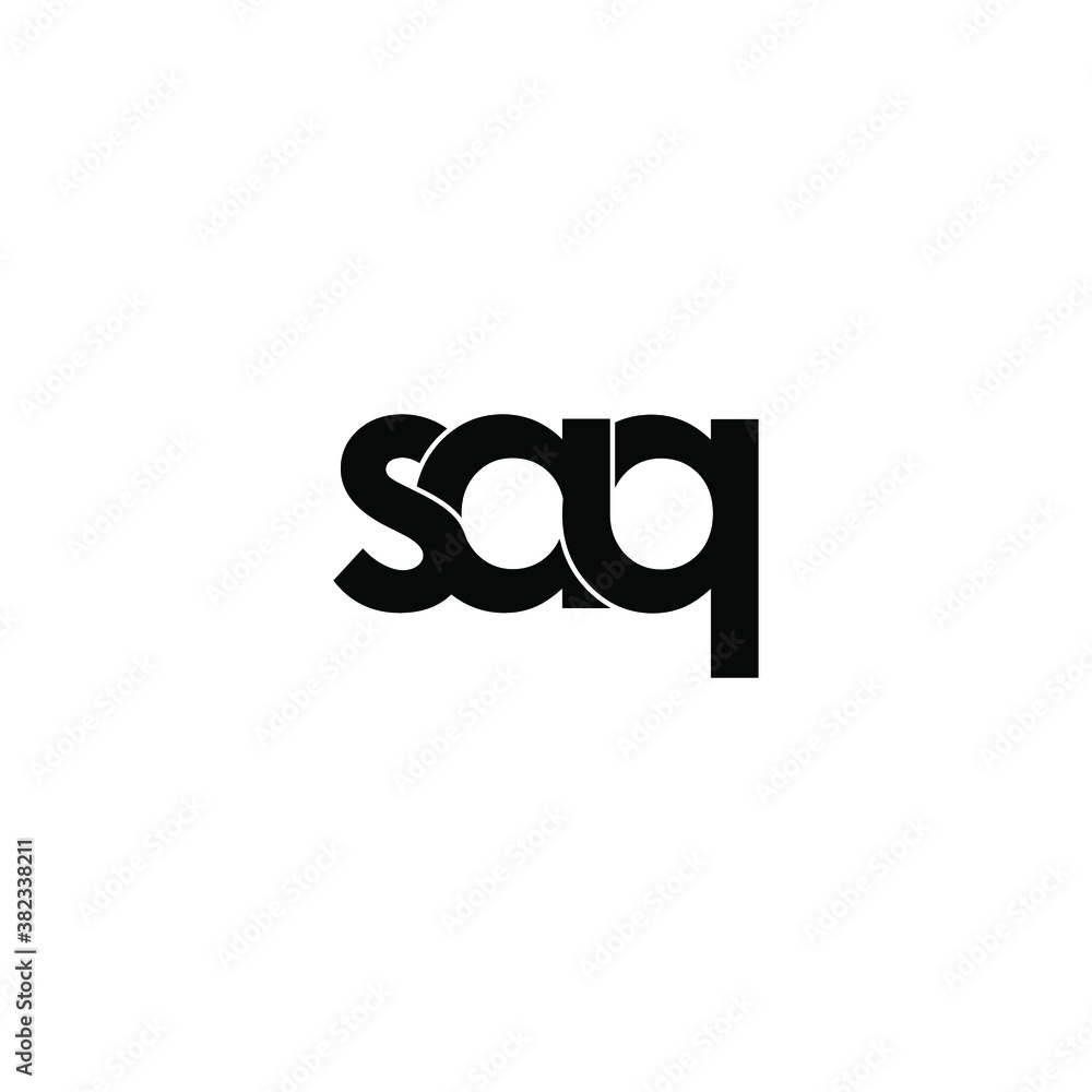 saq letter original monogram logo design saq letter original monogram logo design