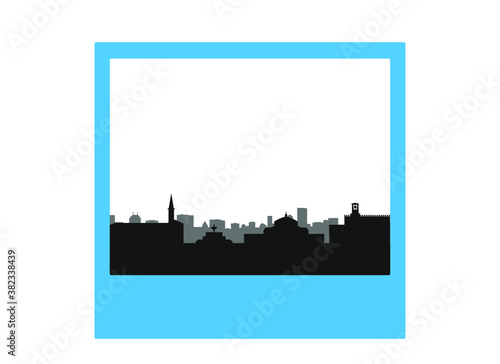 Obraz na płótnie Perugia city skyline in italy w salonie