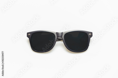 Black Eye Glasses Isolated on White Background