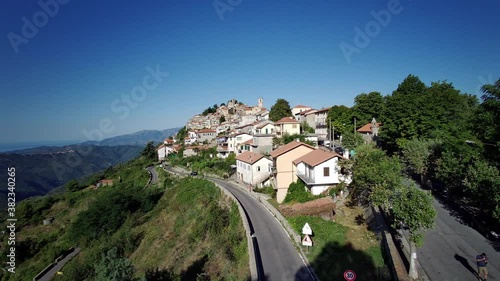 Liguria, Italy. Ancient Town Of Bajardo, in The Alps  photo