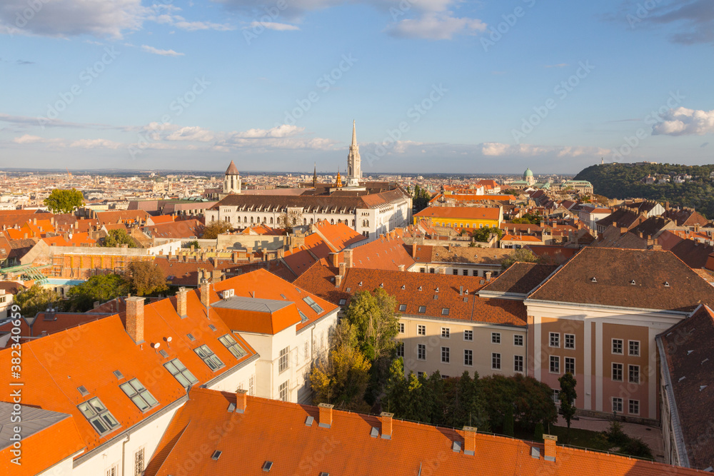 custom made wallpaper toronto digitalView of the rooftops of the historic Old Town of Budapest from a height. Hungary