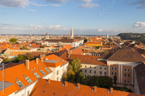 Wallpaper Mural View of the rooftops of the historic Old Town of Budapest from a height. Hungary Torontodigital.ca