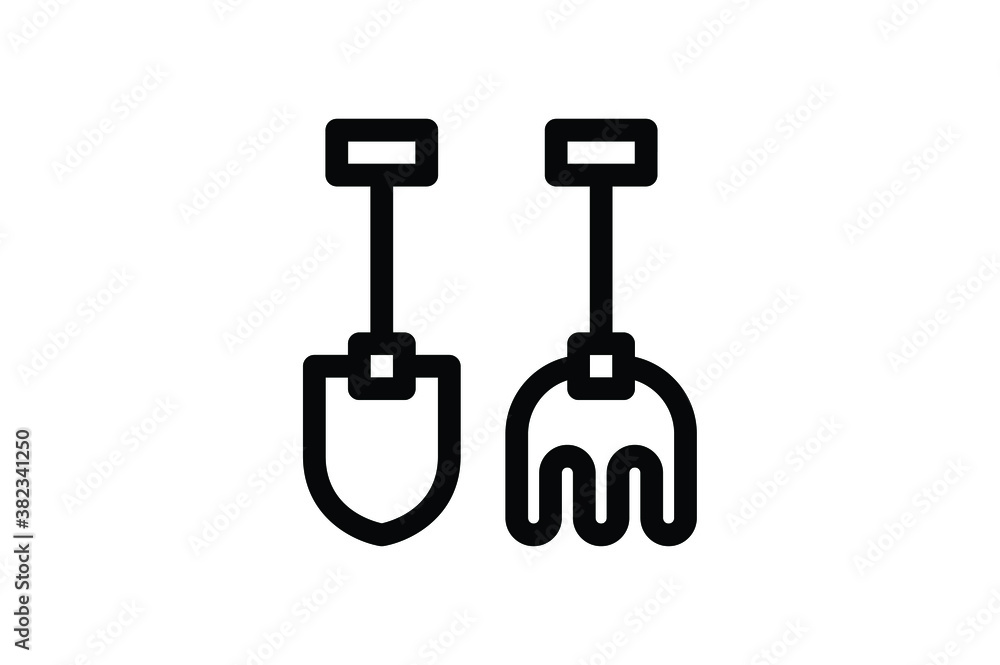 Agriculture Outline Icon - Gardening Tools Agriculture Outline Icon - Gardening Tools
