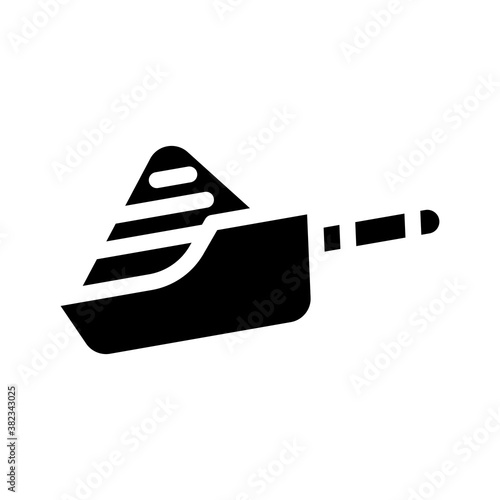 dried spices on scapula glyph icon vector illustration
