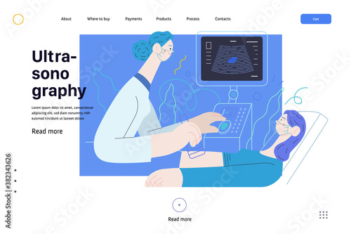 Medical tests illustration - ultrasound