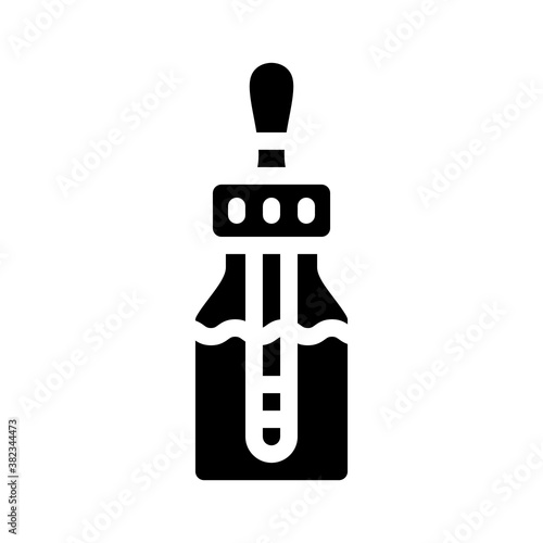 herbal drops glyph icon vector black illustration