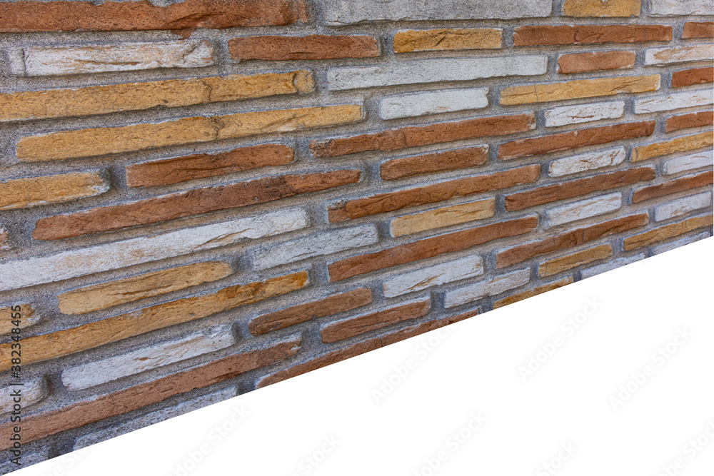 Geometric silhouette made with bricks