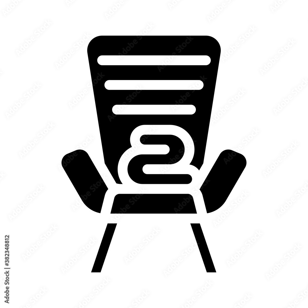 armchair with plaid glyph icon vector illustration armchair with plaid glyph icon vector illustration