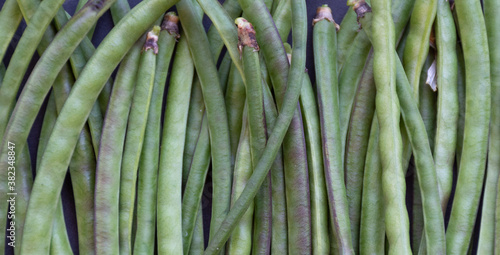Obraz na płótnie Close up of green beans vegetable w salonie