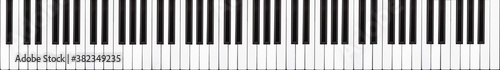 88-key piano keyboard. Real proportions