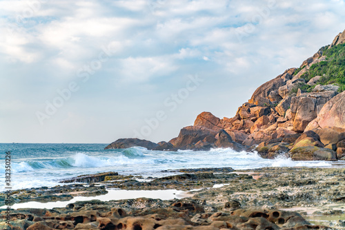 The beach view on Hainan island in China