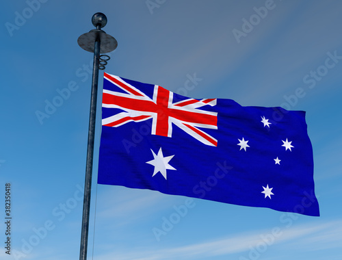 Flag of Australia on the mast © alexandermils