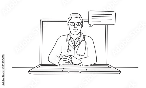 Online doctor concept.